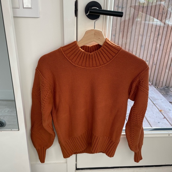 Everlane Texture Cotton Cable Sweater (Cider) - Picture 3 of 4
